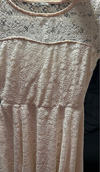 s Beden ten rengi Renk LCW XSIDE DENIM DANTEL ELBİSE