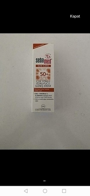 sebamed çok yönlü koruyucu güneş kremi 50 faktör 75 Ml 