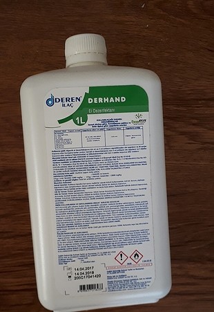 detenfekten 1 litre büyük el bakteri koruma açılmamış yeni kapal
