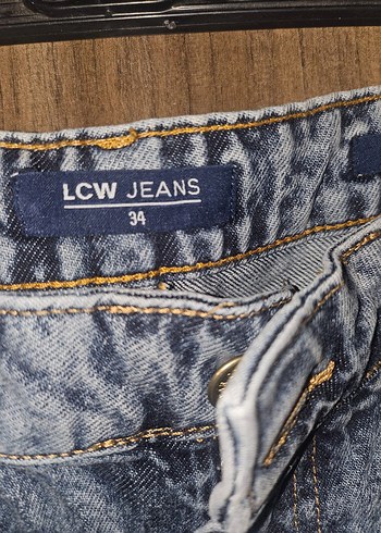 LC Waikiki Lcw Jeans Kadin Gri Baskili Bol Kesim Midi Jean