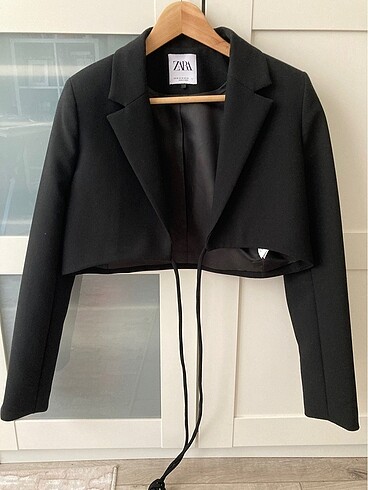 Zara Zara siyah crop blazer