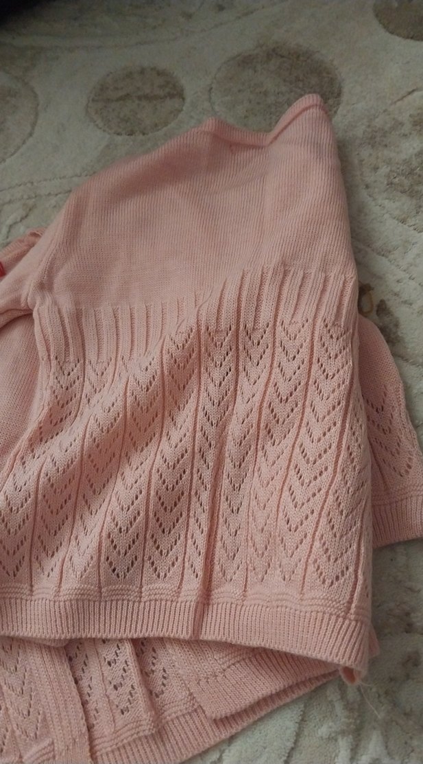 Nakışlı Pembe Kız Hırka - Görsel 4