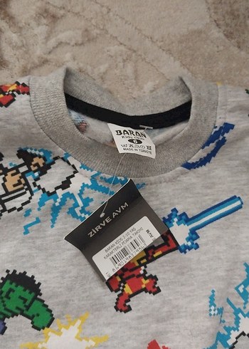 Gri Baskılı Erkek Çocuk Sweatshirt - Görsel 3