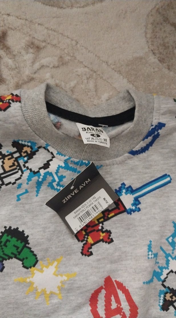 Gri Baskılı Erkek Çocuk Sweatshirt - Görsel 3