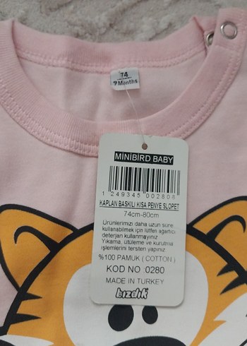 Kedi Baskılı Desenli Pembe Kıyafet - Görsel 3