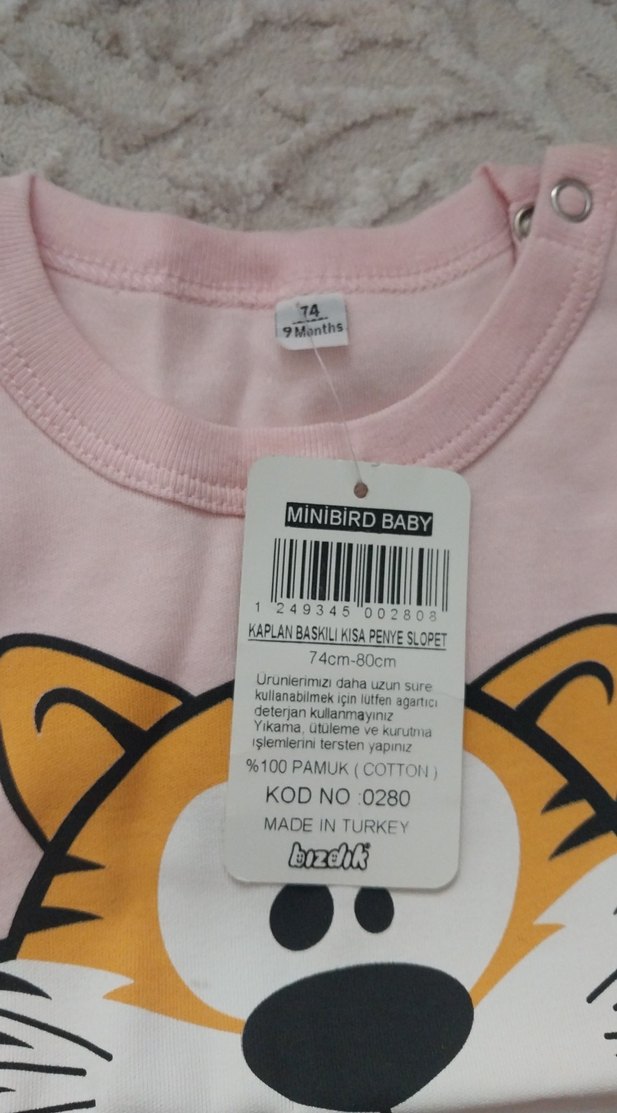 Kedi Baskılı Desenli Pembe Kıyafet - Görsel 3