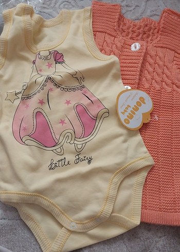 Kız Çocuk Triko Düğmeli Yelek - Görsel 2