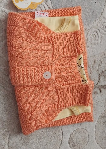 Kız Çocuk Triko Düğmeli Yelek - Görsel 4