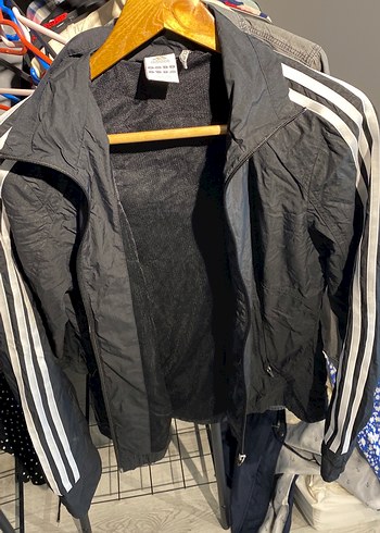 Adidas Siyah Fermuarli Spor Ceket
