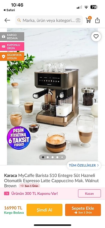 Karaca mycaffe barista