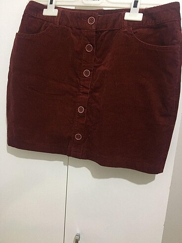 Bordo kadife etek