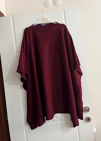 Bordo Salaş Keten Tunik - Görsel 4