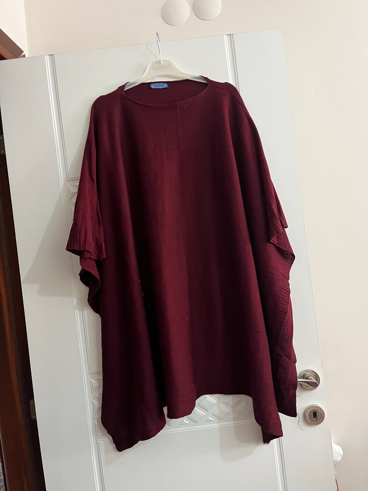 Bordo Salaş Keten Tunik - Görsel 4