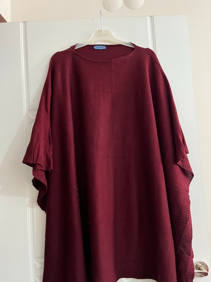 Bordo Salaş Keten Tunik - Görsel 2