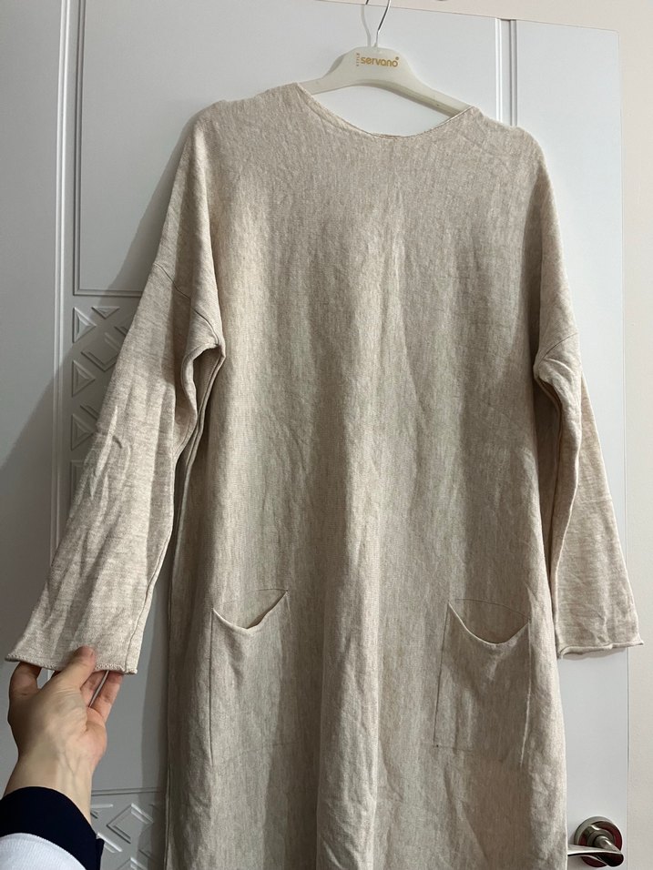 Bej Kadın Uzun Kollu tunık - Görsel 2