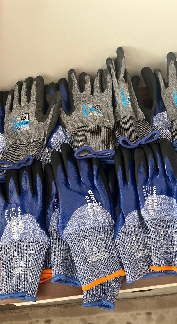 Erkek Mavi Gri Baskılı Spor Eldiven - Görsel 2