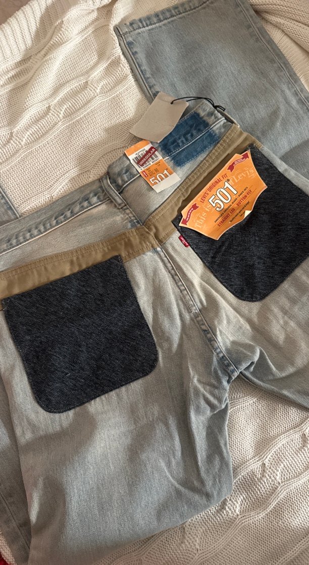 Levi's 501 Gri Denim Erkek veya kadın Jean Pantolon — görsel 5/5