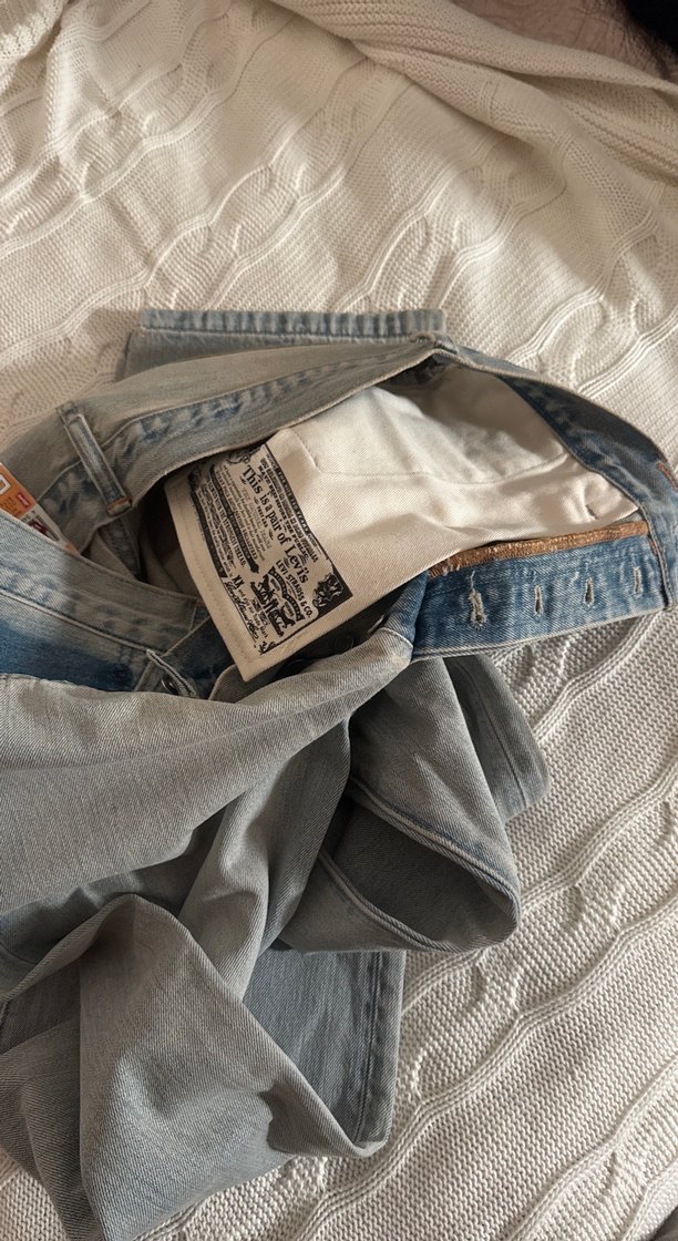 Levi's 501 Gri Denim Erkek veya kadın Jean Pantolon — görsel 3/5