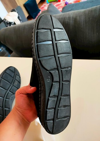 42 Beden Siyah Erkek gerçek deri loafer ayakkabı