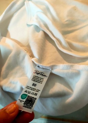 Beyaz Bebek pijama üstü - Görsel 3