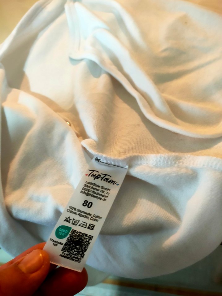 Beyaz Bebek pijama üstü - Görsel 3