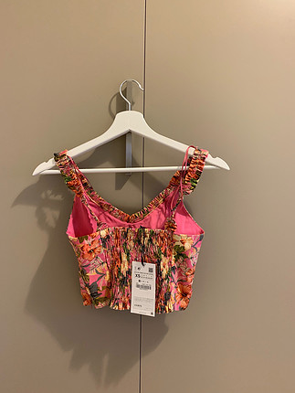 Zara Zara cicek desenli top bustiyer