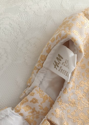 H&M Bej Kız Çocuk Fırfırlı Elbise