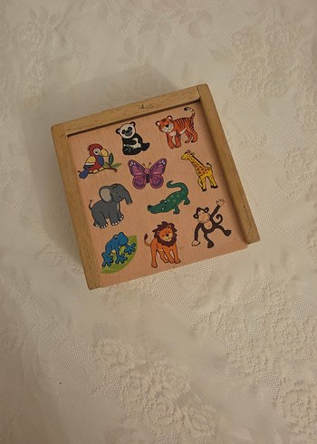 Çocuklar için Hayvan Figürlü Ahşap eşleştirme - Görsel 3
