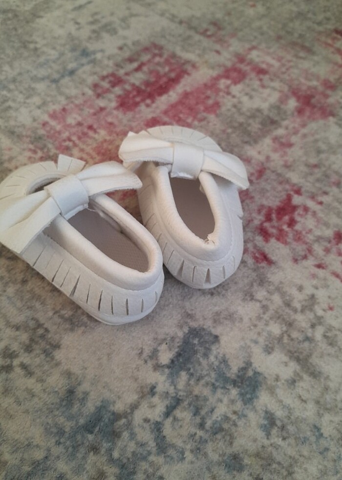 Deri bebek ayakkabısı  - Görsel 2