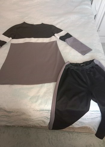 Gri Kadın Uzun Kollu Eşofman Takımı - Görsel 6