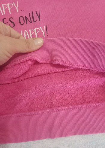 6-9 Ay Beden Pembe Kız Sweatshirt