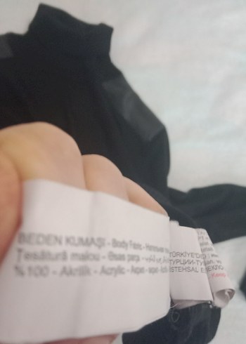 Siyah Boğazlı erkek Kazak - Görsel 9