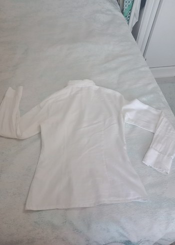 Beyaz pamuk Kadın Gömlek - Görsel 6