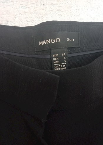 Mango Siyah kumaş pantolon