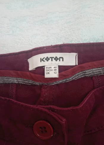 40 Beden bordo kadın pamuklu pantolon