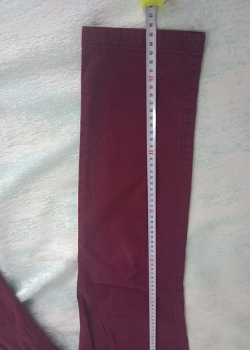 bordo kadın pamuklu pantolon - Görsel 5