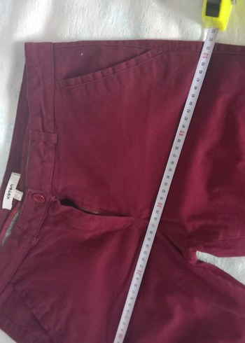 bordo kadın pamuklu pantolon - Görsel 7