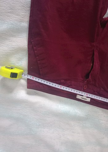 bordo kadın pamuklu pantolon - Görsel 6