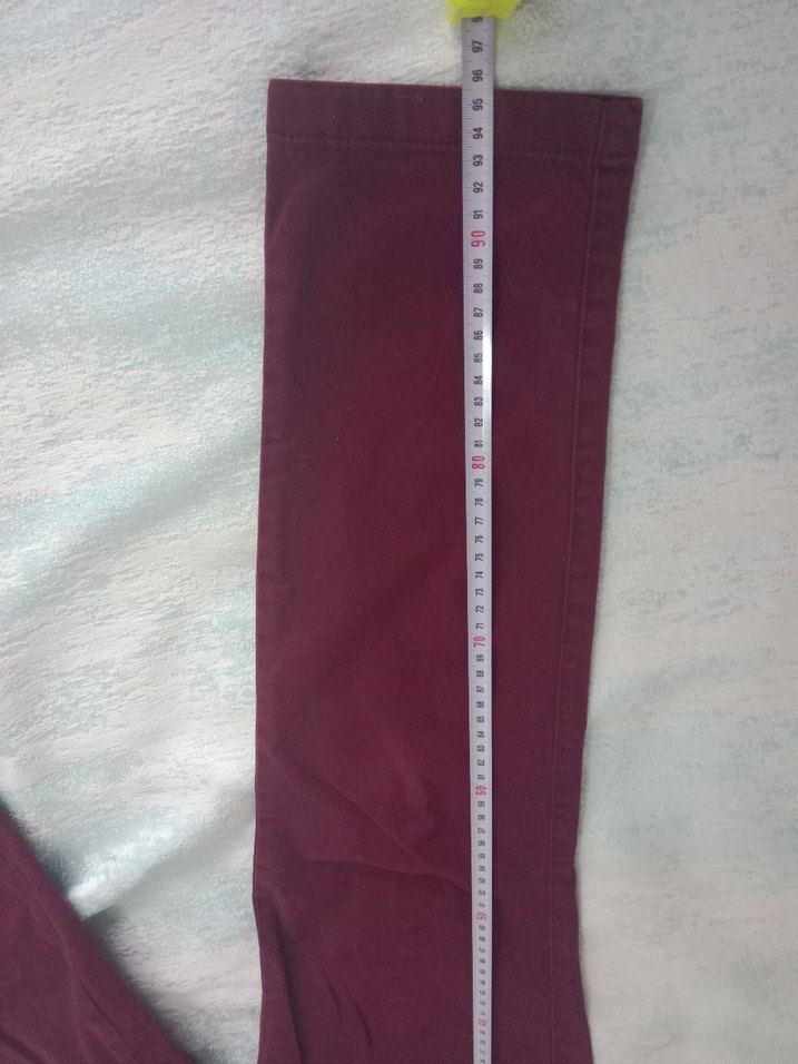 bordo kadın pamuklu pantolon - Görsel 5