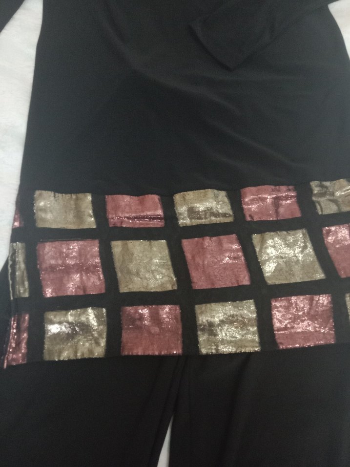 Siyah Salaş Kumaş Kadın Pantolon - Görsel 3