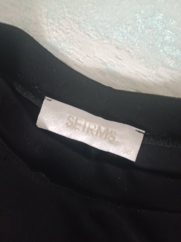 Siyah Salaş Kumaş Kadın Pantolon - Görsel 4