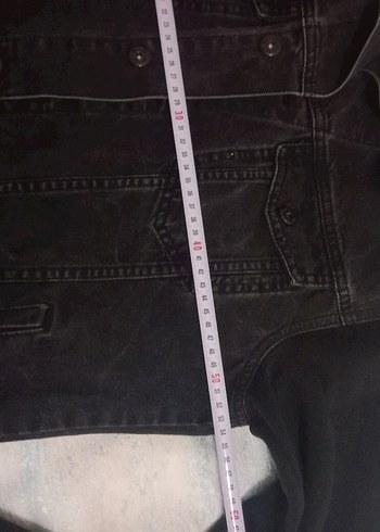 siyah kadın kot ceket - Görsel 7