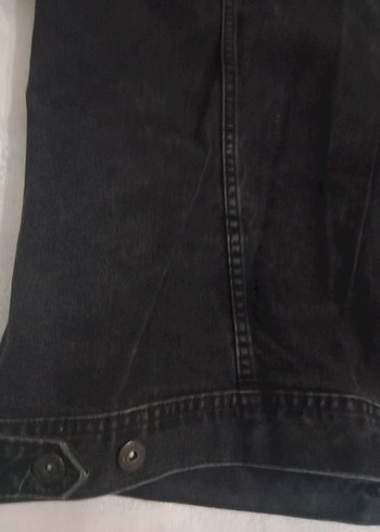 siyah kadın kot ceket - Görsel 10