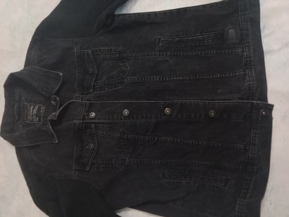 siyah kadın kot ceket - Görsel 4