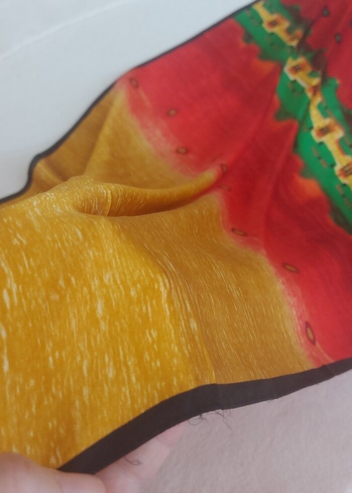 Arancia yüzde yüz ipek şal - Görsel 2