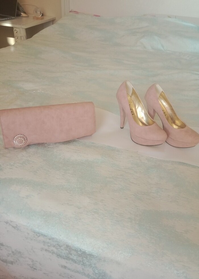 Pembe ayakkabı çanta takım - Görsel 4