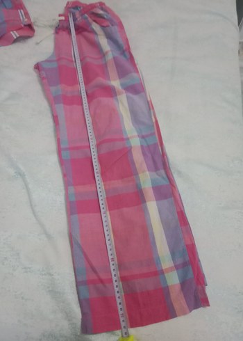 Pembe Sarı yüzde yüz Pamuk relax mode pijama takımı - Görsel 5