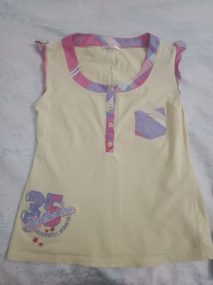 Pembe Sarı yüzde yüz Pamuk relax mode pijama takımı - Görsel 3