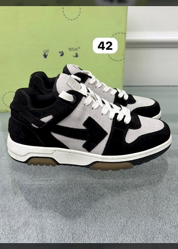 Off-White Siyah Beyaz Erkek Spor Ayakkabi 42 Numara