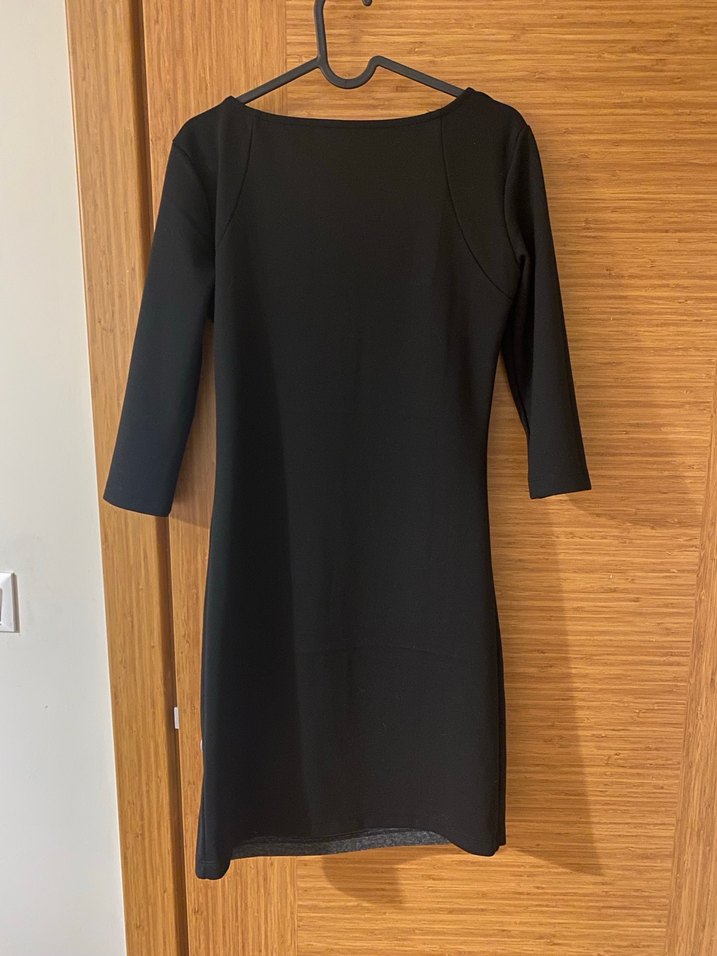 Gri Siyah Midi Kadın Elbise - Görsel 2